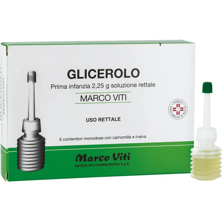 Marco Viti Glicerolo 2,25g prima infanzia con camomilla e malva 6 microclismi