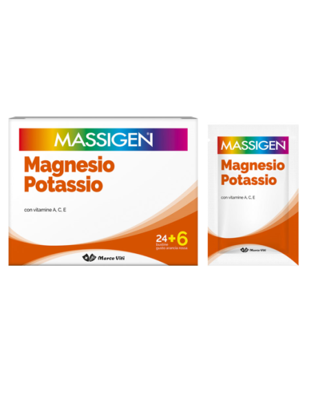 Massigen magnesio e potassio 24+6 bustine
