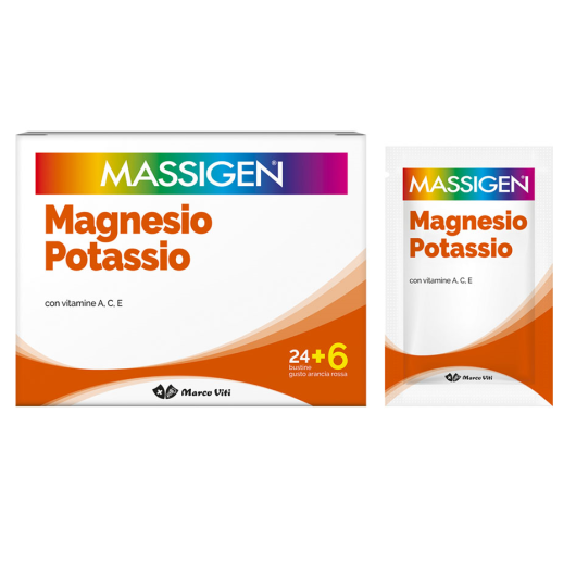 Massigen magnesio e potassio 24+6 bustine