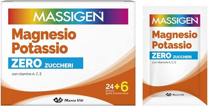 Massigen magnesio potassio zero zuccheri 24+6 bustine