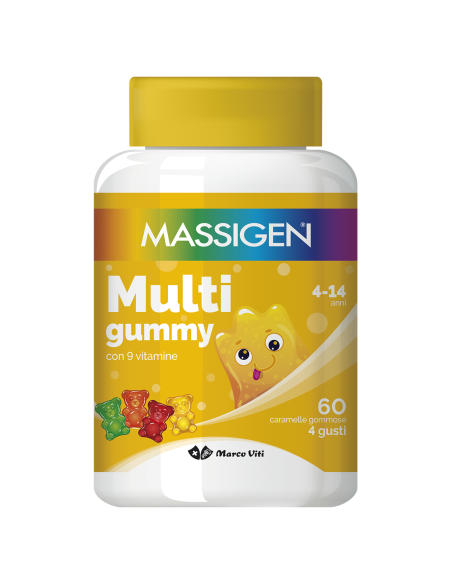 Massigen multigummy gommose multivitaminiche 60 pezzi