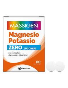 Massigen magnesio e potassio senza zuccheri 60 compresse