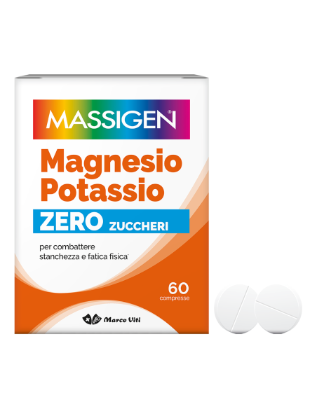 Massigen magnesio e potassio senza zuccheri 60 compresse