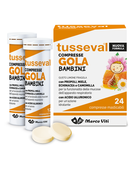 Marco Viti Tusseval gola bambini 24 compresse masticasbili