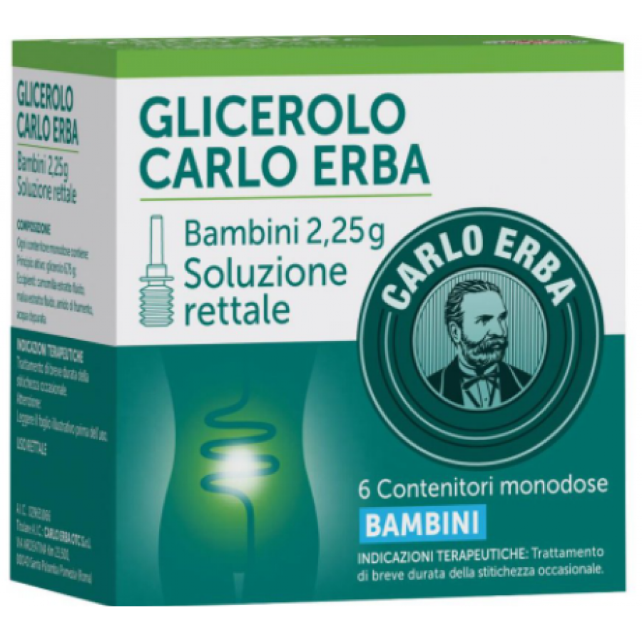 Glicerolo per bambini Carlo Erba 6 contenitori 2,25g