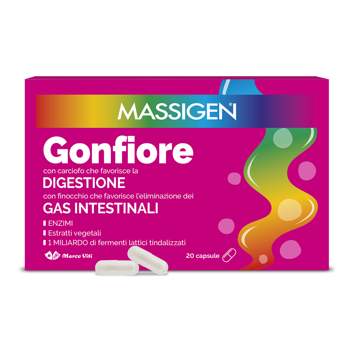 Massigen gonfiore 20 capsule