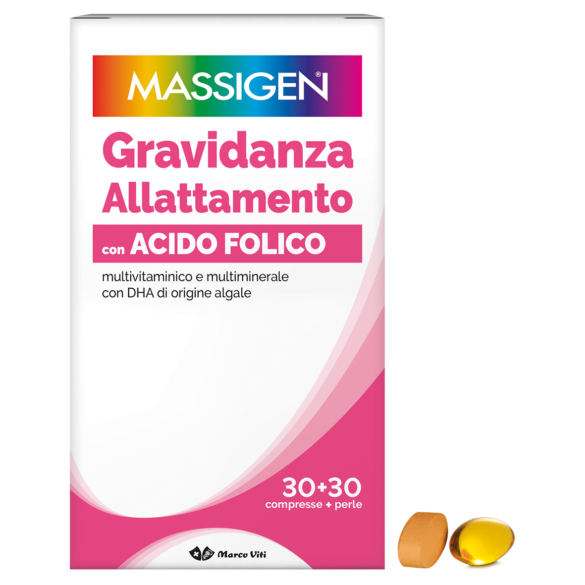 Massigen dailyvit + gravidanza e allattamento 30 perle + 30compresse