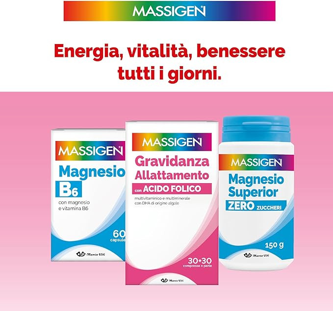 Massigen DailyVit+ - Multivitaminico, Gravidanza e Allattamento, Senza Glutine, In grado di Favorire lo Sviluppo fisiologico Cerebrale e degli Occhi del Feto, 30 Compresse da 11 g + 30 Perle da 700 mg-image
