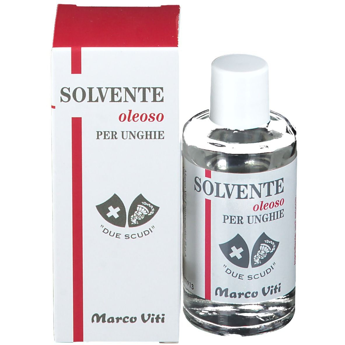 Due scudi solvente oleoso per unghie 50ml