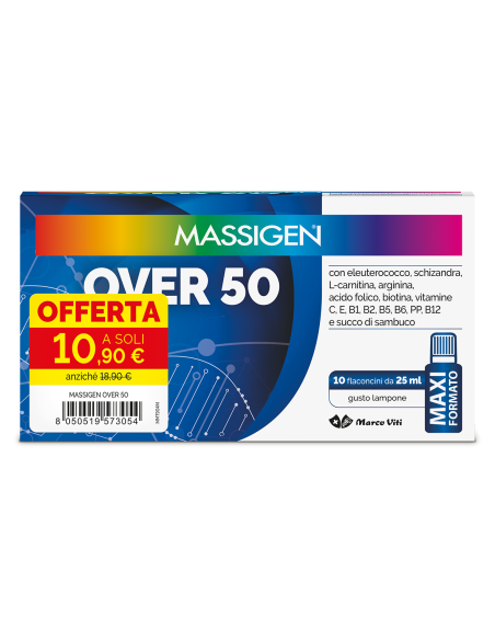 Massigen over 50 10 flaconcini 25ml promo