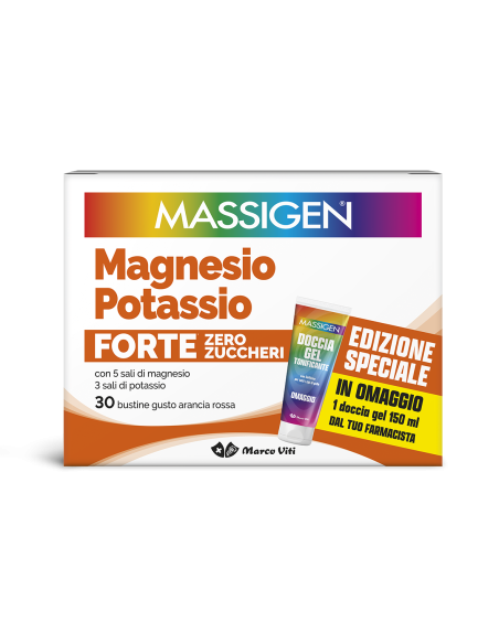 Massigen magnesio e potassio forte zero zuccheri con omaggio