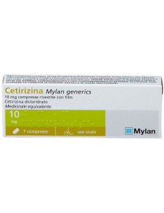 Cetirizina antistaminico 10 mg 7 compresse rivestite