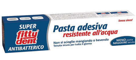 Fittydent pasta adesiva antibatterica per protesi dentale 40g