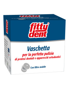 Fittydent vaschetta per la pulizia di protesi e apparecchi ortodontici