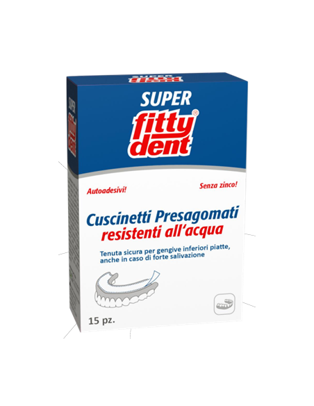 Fittydent cuscinetti presagomati per protesi inferiori 15pz