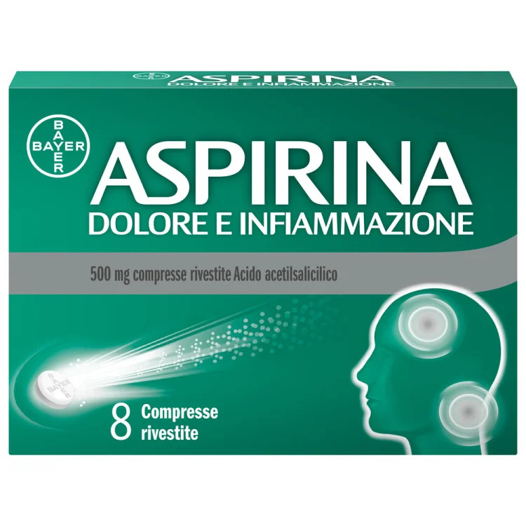 Aspirina dolore e infiammazione 8 compresse 500mg