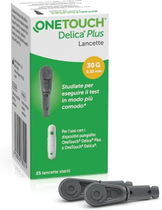Lifescan onetouch delica plus lancette 25 pezzi