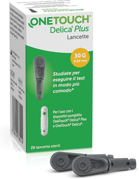 Lifescan onetouch delica plus lancette 25 pezzi