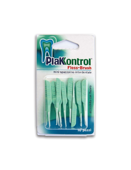 Plakkontrol flossbrush mini spazzolino interdentale 10pz