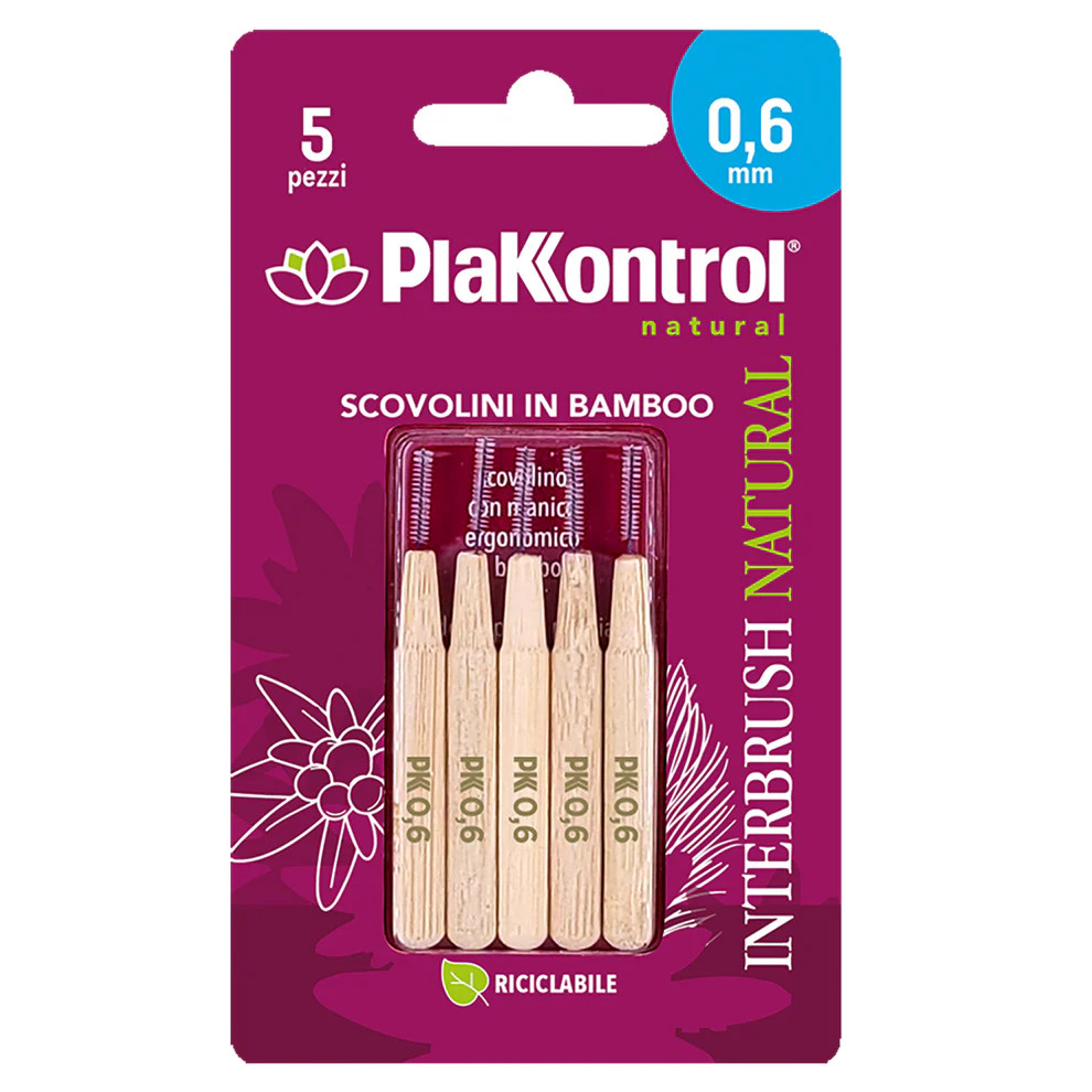 Plakkontrol Natural Kontrol interbrush bamboo 0,6 mm