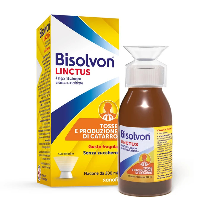 Bisolvon linctus sciroppo fragola 200ml
