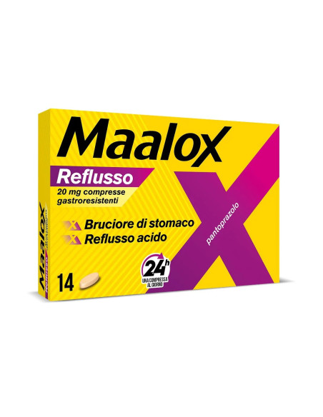 Maalox reflusso pantoprazolo 14 compresse 20mg