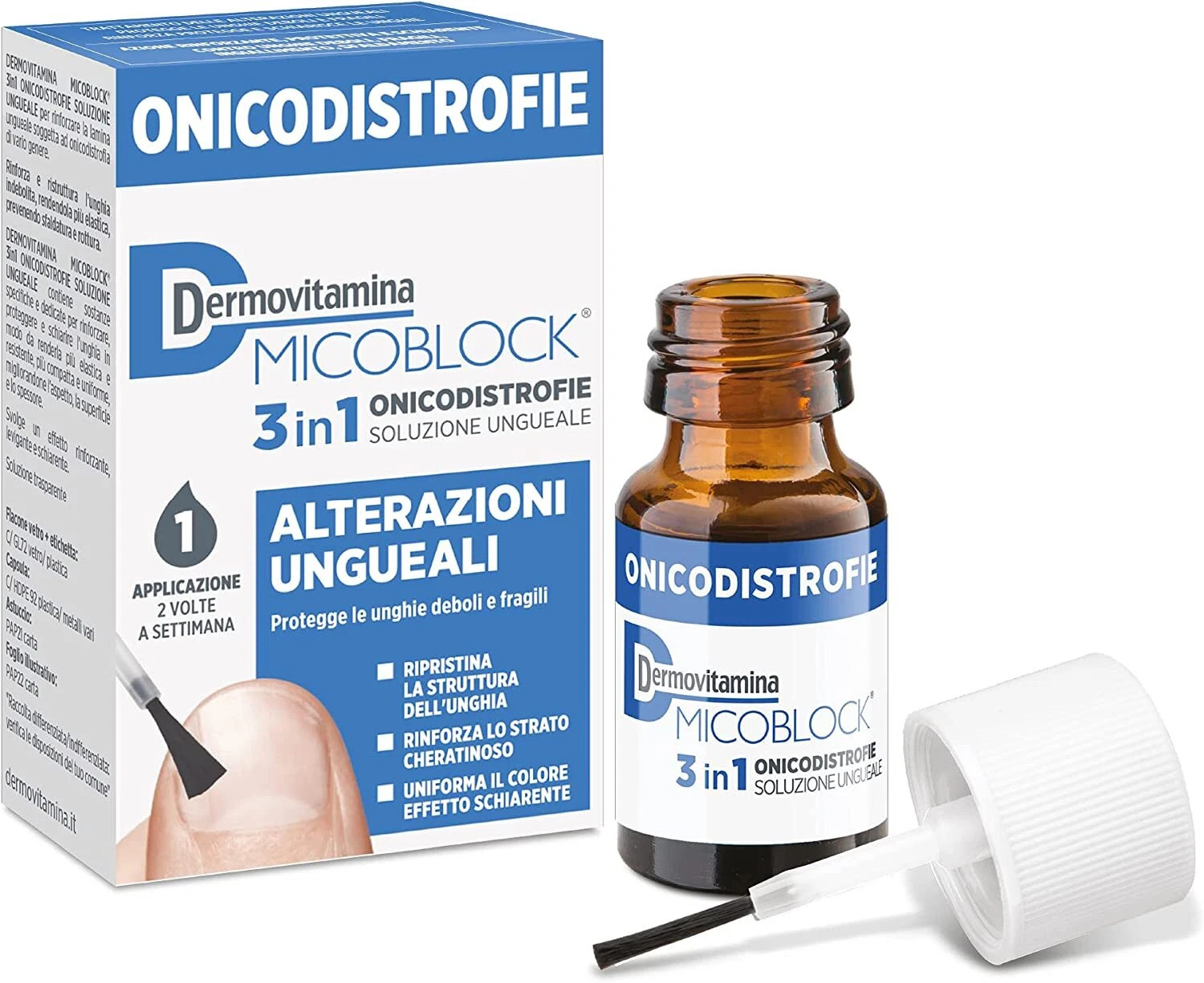 Dermovitamina micoblock 3 in 1 soluzione ungueale contro le onicodistrofie 7ml