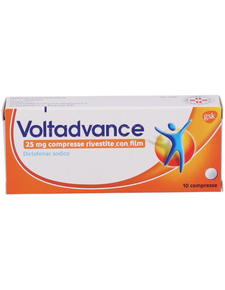 Voltadvance diclofenac 25mg antinfiammatorio 10 compresse