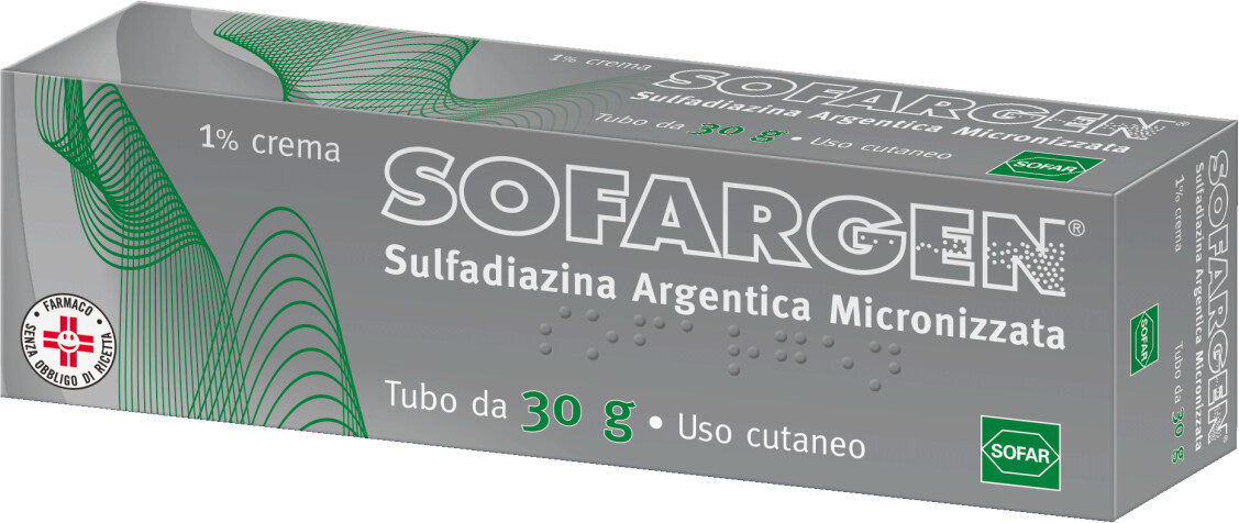 Sofargen crema sulfadiazina ustioni 1% 30g