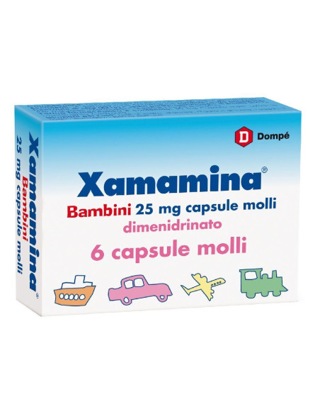 Xamamina bambini 25mg 6 capsule molli
