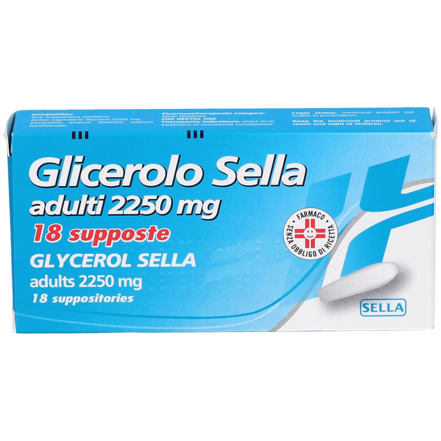 Glicerolo adulti 2250mg 18 supposte