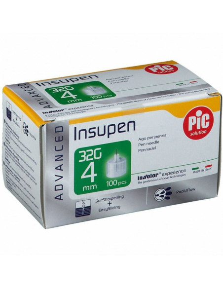 Pic insupen advanced ago penna da insulina gauge 32x4mm 100 pezzi