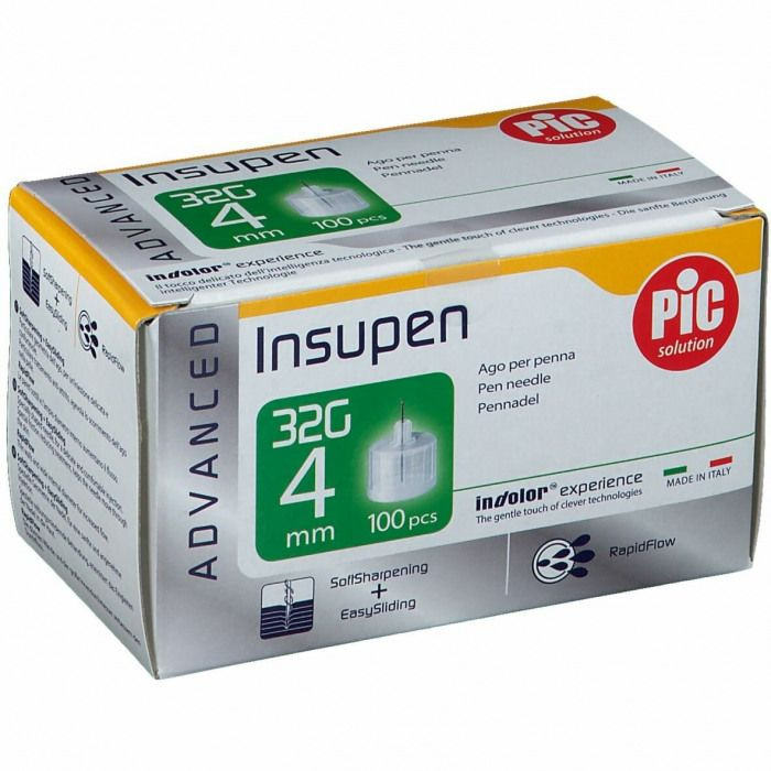 Pic insupen advanced ago penna da insulina gauge 32x4mm 100 pezzi