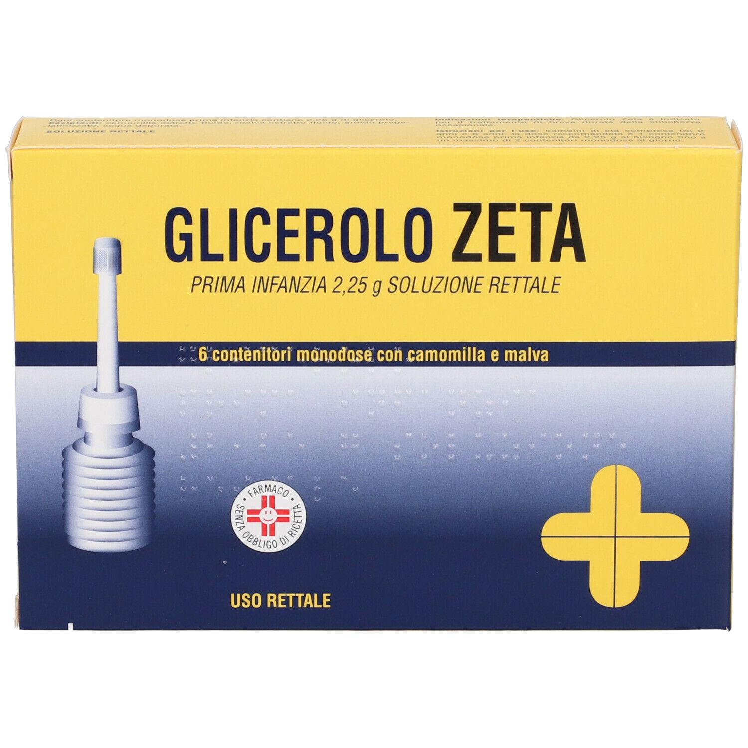 Glicerolo zeta 2,25g prima infanzia con camomilla e malva 6 contenitori