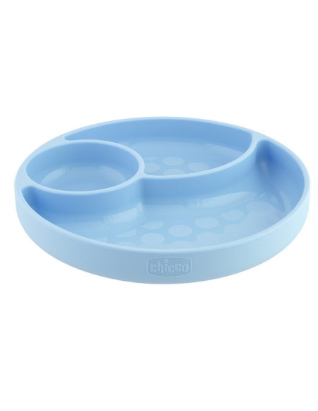 Ch piatto silicone ventosa bl