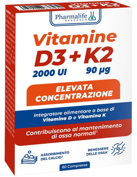 Vitamine d3+k2 60 compresse