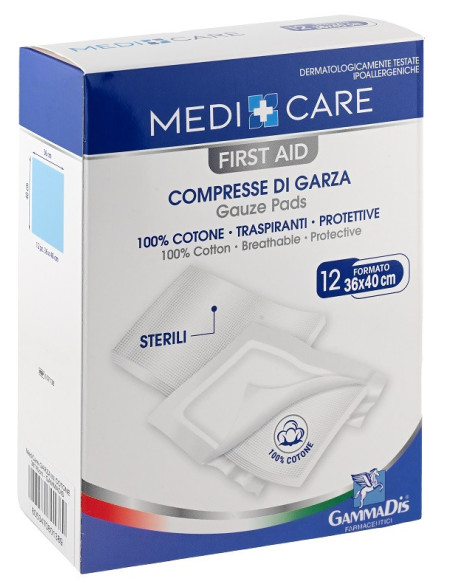 Garza cotone 36x40cm 12pz