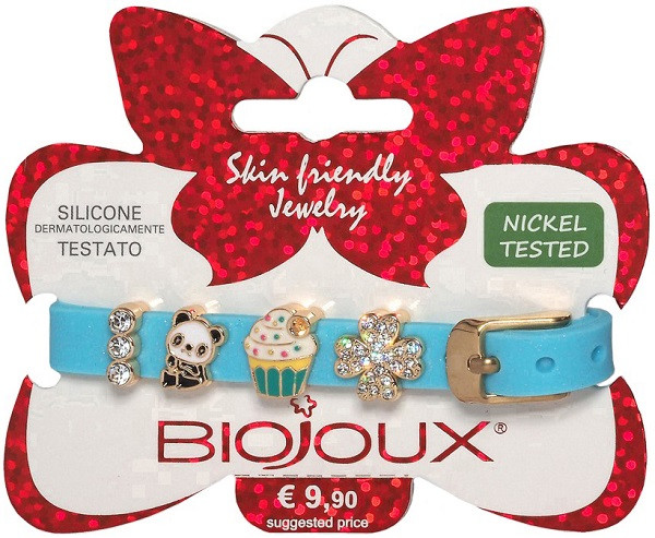 Bjb018 bracciale sil l/blu gp