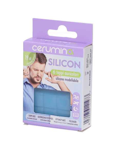 Cerumina silicon tappi auricolari 6 pezzi