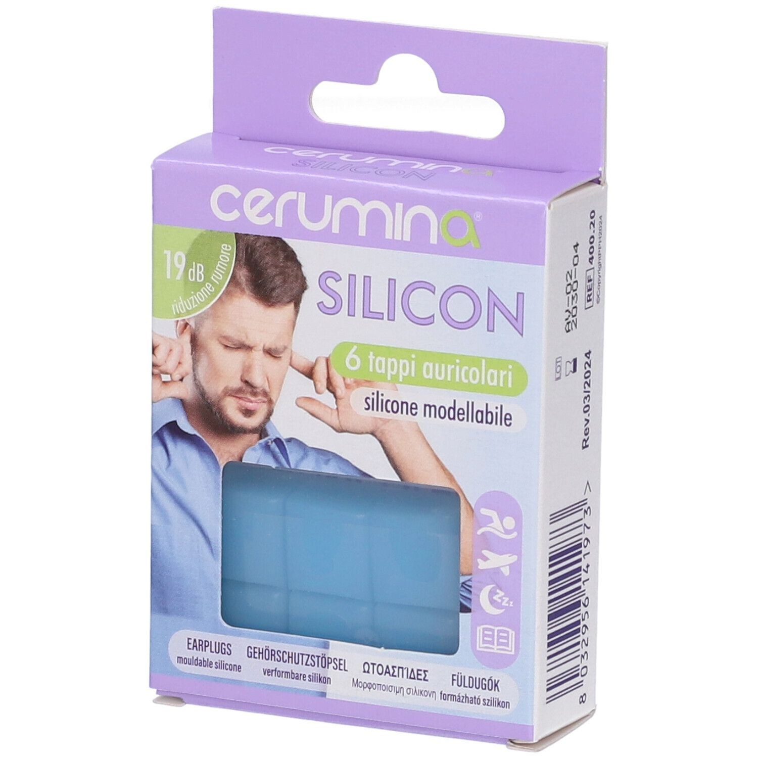 Cerumina silicon tappi auricolari 6 pezzi