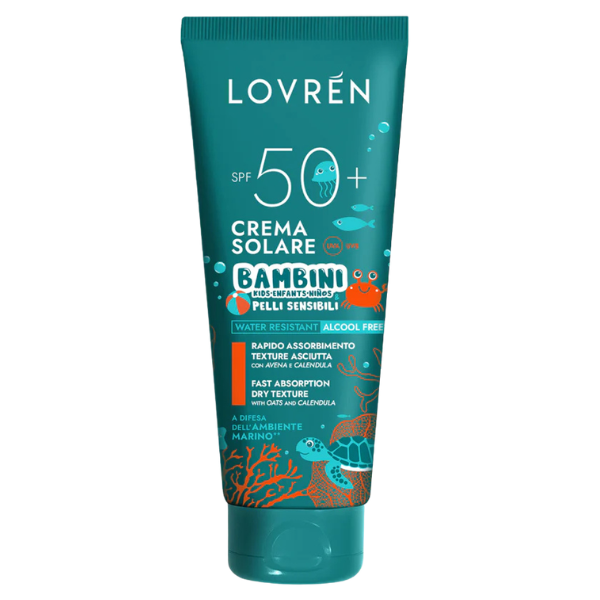 Lovren solaire crema per bambini e pelli sensibili spf50+