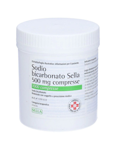 Sodio bicarbonato 500mg 1000 compresse