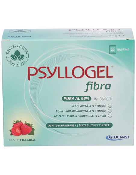 Psyllogel fibra fragola per favorire la regolarità intestinale 20 bustine