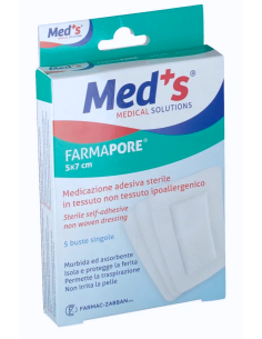 Meds pore medicazione adesiva 5x7cm 5pz