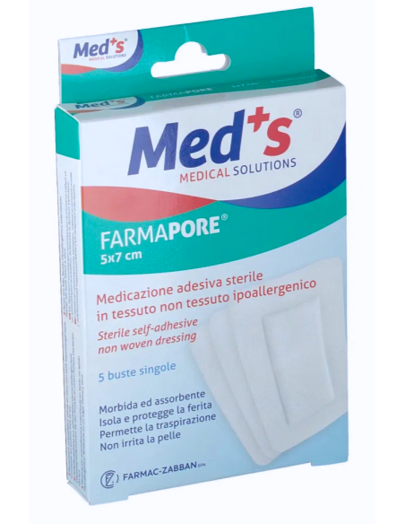 Meds pore medicazione adesiva 5x7cm 5pz