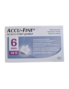 Accu-fine ago penna per insulina gauge 32x6mm 100pezzi