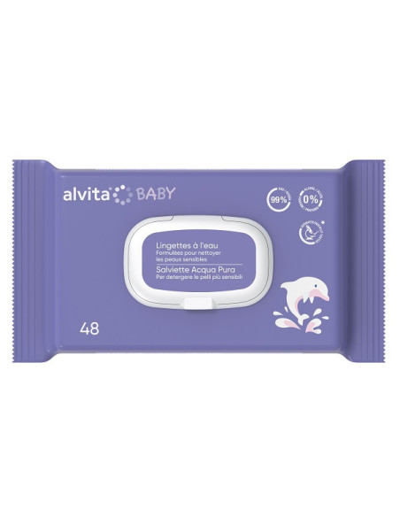 Alvita salviette acqua pura48p