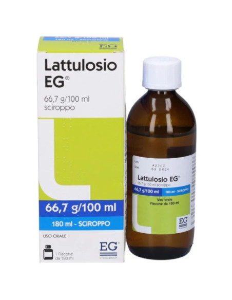 Lattulosio eg 66,7% sciroppo per il trattamento della stitichezza occasionale adulti e bambini 180 ml