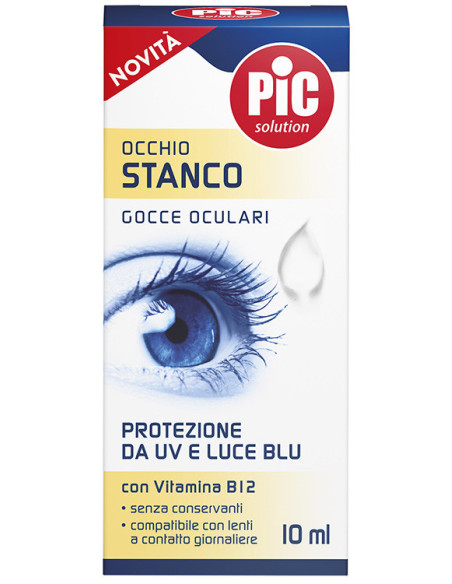 Pic gocce oculari occhio stanc