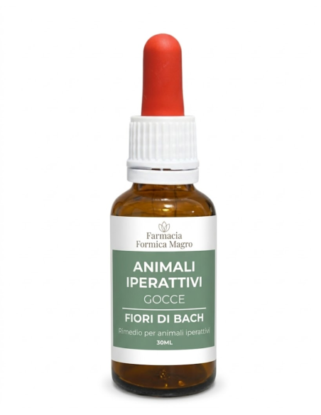 Fiori di Bach Gocce Rimedio Naturale per Cani e Gatti Iperattivi e Agitati 30 ml